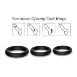 Cock Ring 3pcs Penis Rings for Ejaculation Delay Male Enhancement Sex Toy