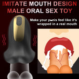 Blowjob Male Masturbator Realistic Mouth Masturbation Cup with 9 Vibration Modes Penis Vibrator Adult Toys