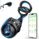 Penis Vibrator APP Control Glans Trainer with Penis Rings Adult Sex Toy for Man