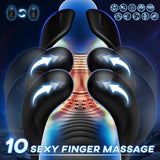 Penis Vibrator Evans Male Masturbator with 10 Finger Pinchin & Tapping Modes Adult Toys