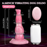 Thursting Dog Dildo with Knot 8.2in Realistic Monster Dildos Remote G-Spot Vibrator Anal Toy Women Sex Toys