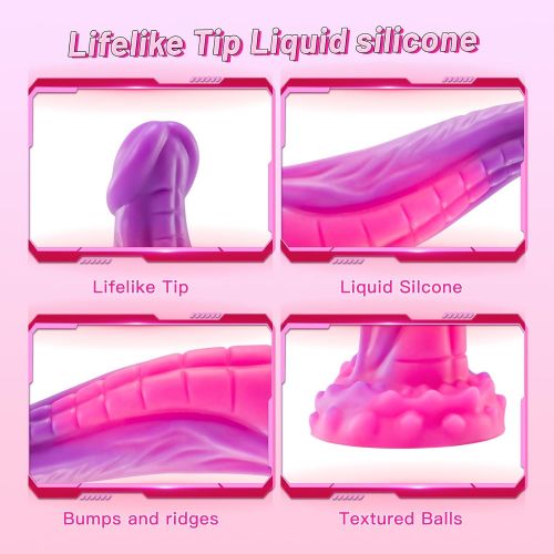 Fantasy Monster Dildo 8 Inch Thick Tentacle Dildos Remote Control Vibrator Adult Sex Toy