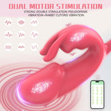 APP Control Rabbit Vibrator Anal Vaginal Sex Toy for Woman Triple Stimulation Female Masturbator