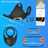 Vibrating Penis Ring Testicles Stimulator Vibrator with 9 Strong Vibration APP & Remote Control Adult Sex Toys for Man