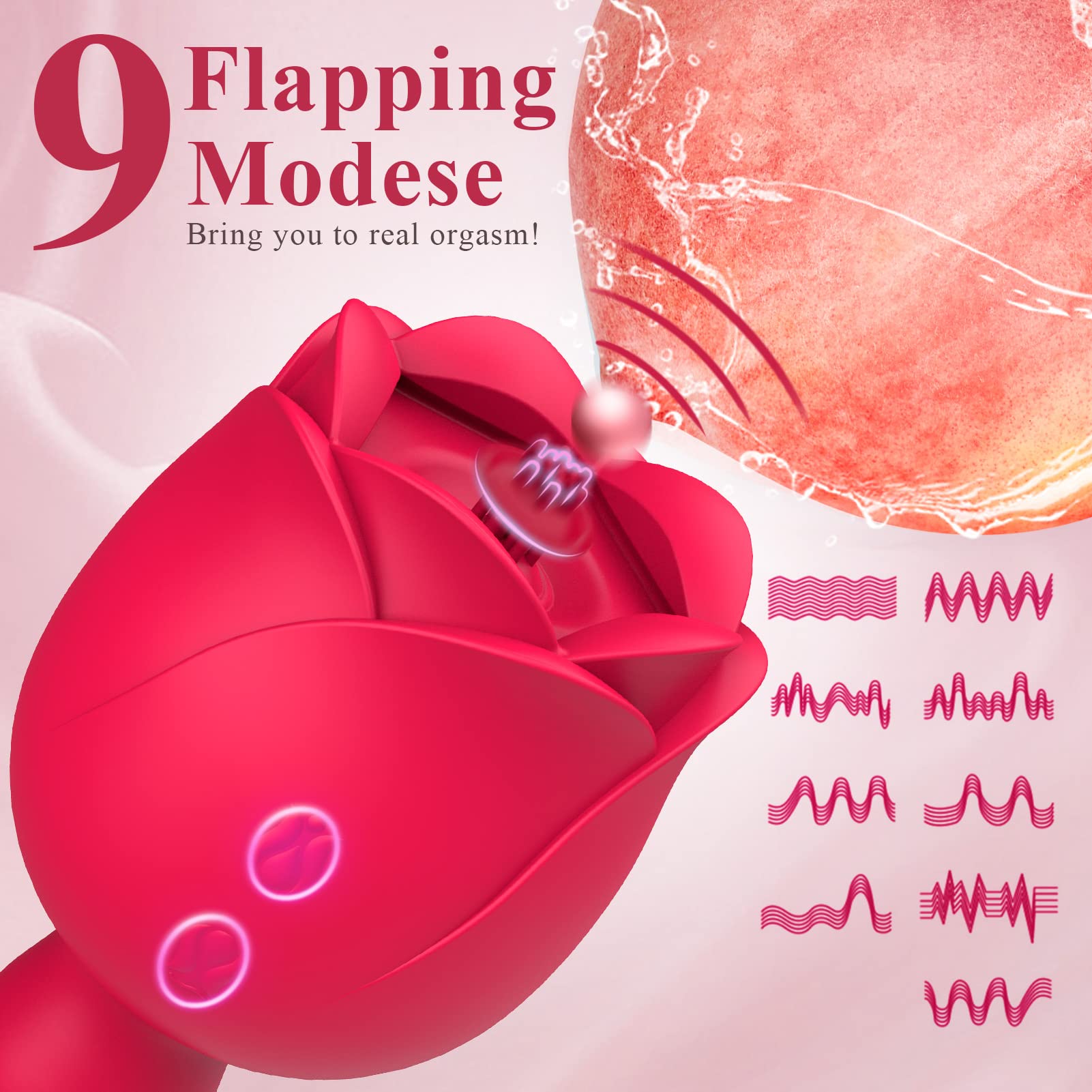 Sucking Rose Vibrator Clit Stimulator Adult Sex Toy for Women