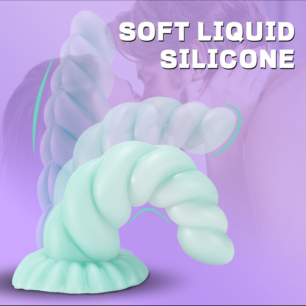 Monster Dildo Fantasy Unicorn Dildos 8.3in Silicone Anal Plug with Suction Cup Adult Toys