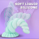 Monster Dildo Fantasy Unicorn Dildos 8.3in Silicone Anal Plug with Suction Cup Adult Toys