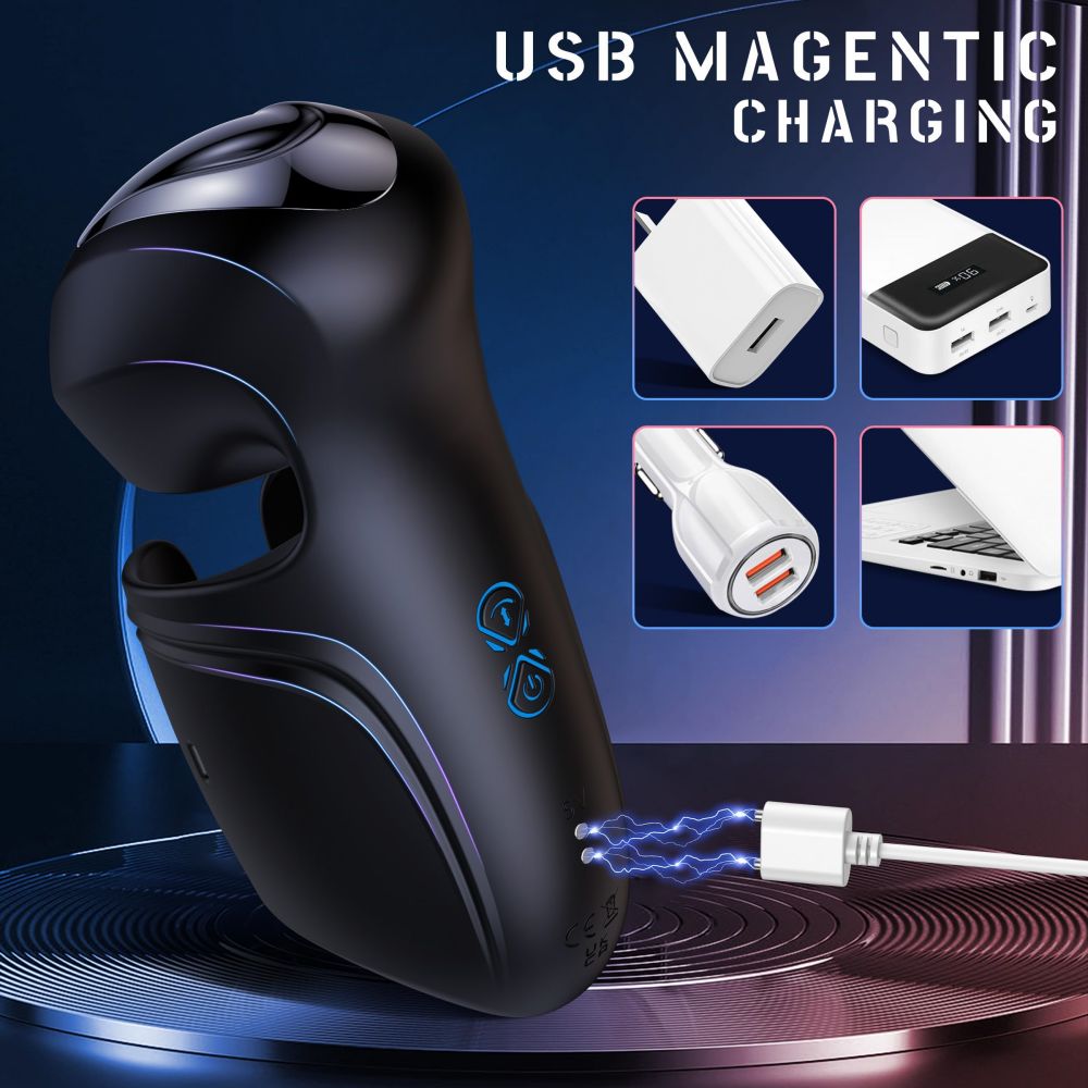 Male Masturbation Cup Automatic Adjustable Buckle Masturbator ALIEN Penis Vibrator Sex Toys for Man