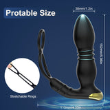 Male Prostate Massager | Thrusting Anal Vibrator Butt Plug with Dual Penis Ring APP Control Sex Toys