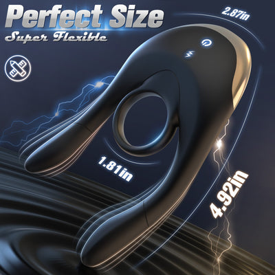 Electric Shock Penis Vibrator Vibrating Testicular Stimulator Cock Ring Adult Toys for Couple