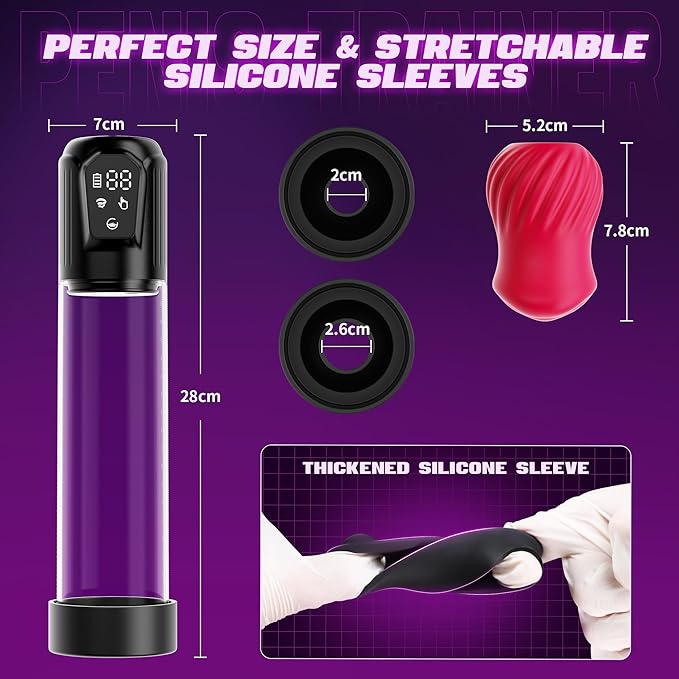 Male Penis Pump App Control Vacuum Vibrating Masturbator Adult Sex Toy for Men