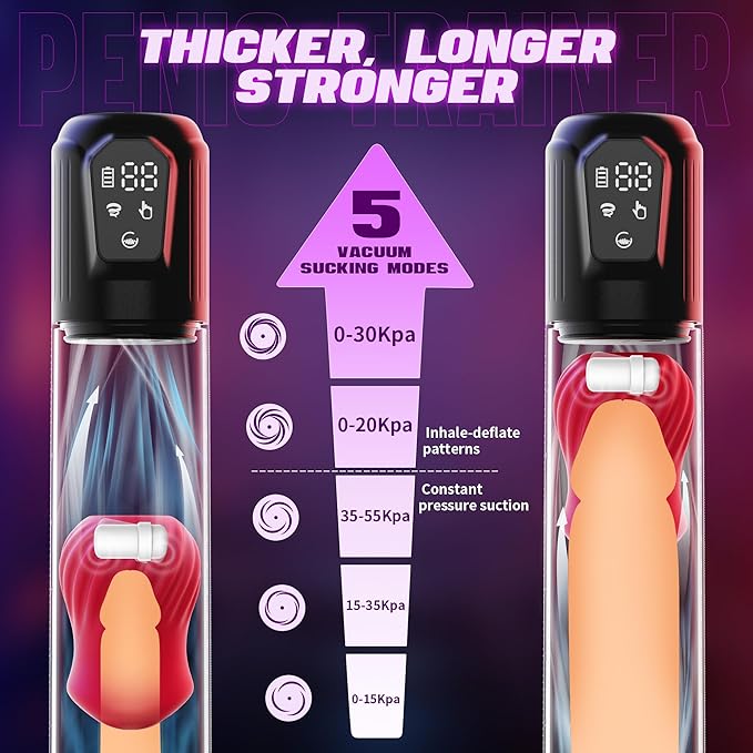 Male Penis Pump App Control Vacuum Vibrating Masturbator Adult Sex Toy for Men