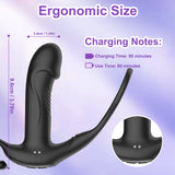 Remote Control Prostate Massager with Penis Ring Thrusting & Vibrating Anal Plug Adult Sex Toy