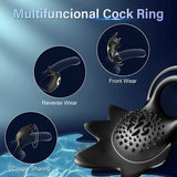 Penis Vibrator STARFISH Testicles Stimulator with Double Penis Rings Adult Sex Toy for Man