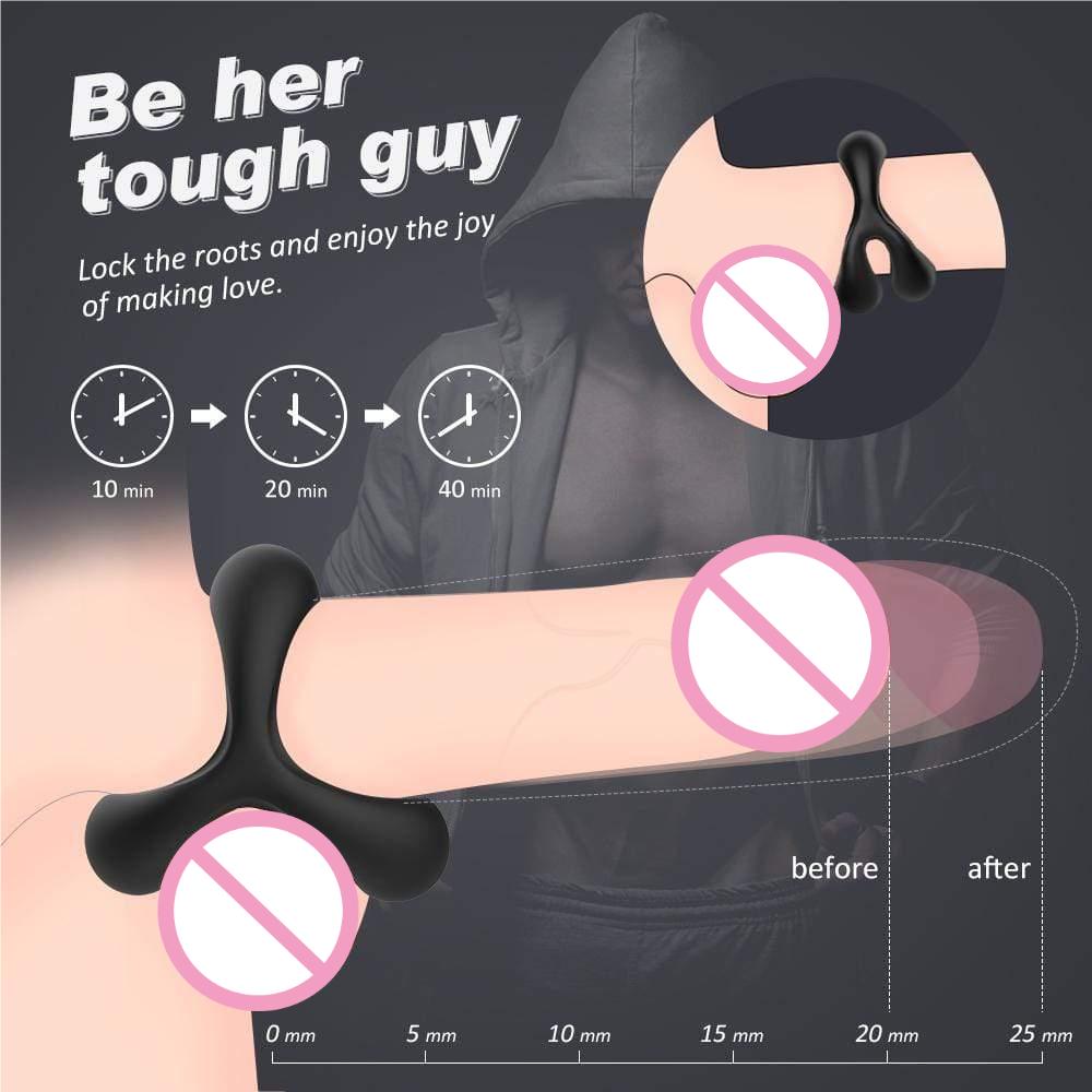 Silicone Penis Ring TRIANGLE Cock Rings for Erection Enhancing 1.14 Inch Man Adult Sex Toys