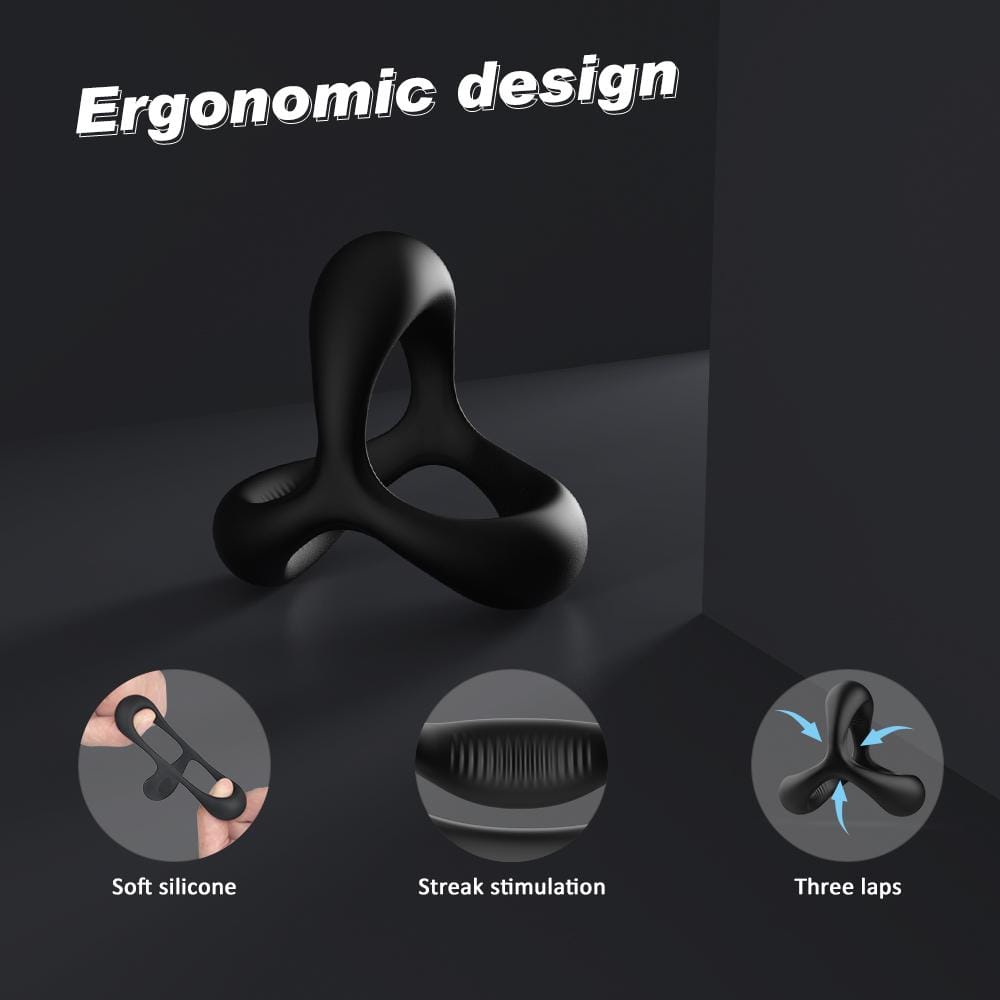 Silicone Penis Ring TRIANGLE Cock Rings for Erection Enhancing 1.14 Inch Man Adult Sex Toys