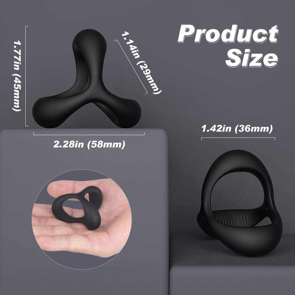 Silicone Penis Ring TRIANGLE Cock Rings for Erection Enhancing 1.14 Inch Man Adult Sex Toys