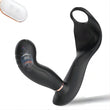 Vibrating & Pulsating Prostate Massager with Penis Ring Butt Plug Anal Sex Toy for Man