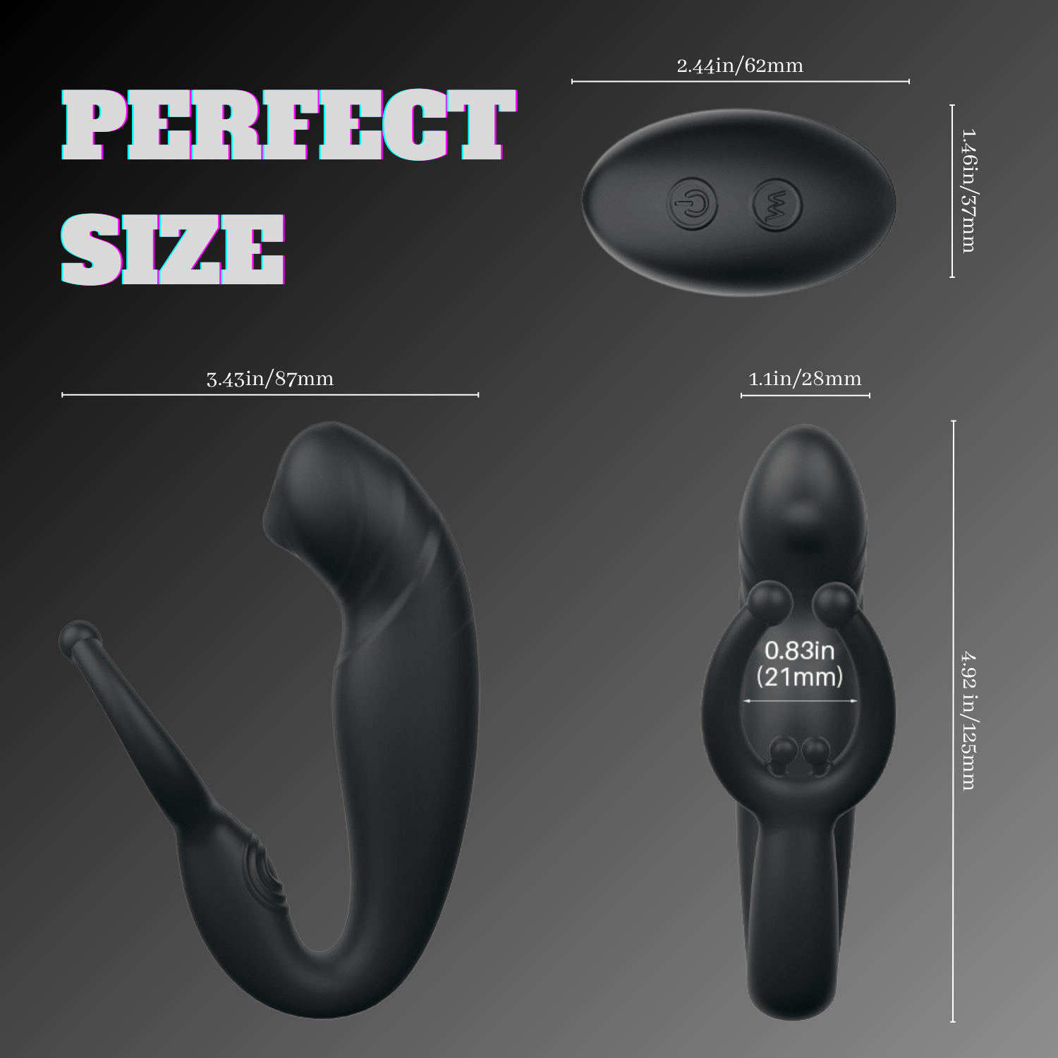 Remote Control Prostate Massager | Rainstorm Bead Massage Anal Vibrator Butt Plug Male Sex Toys