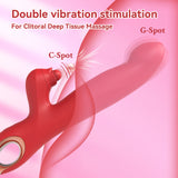 Wiggling Rabbit G Spot Vibrator with Sliding Beads Ring Clitoral Stimulator Woman Sex Toys