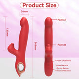 Wiggling Rabbit G Spot Vibrator with Sliding Beads Ring Clitoral Stimulator Woman Sex Toys