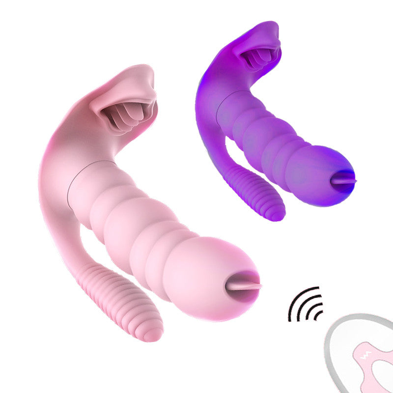 Woman Vibrator Butterfly G-spot Anal Vibrators Tongue-Licking Clit Stimulator Adult Toys